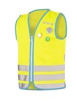 Wowow Reflectievest kids crazy monster maat l geel