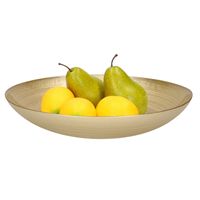 Decoratie schaal/fruitschaal van glas goud rond D30 cm