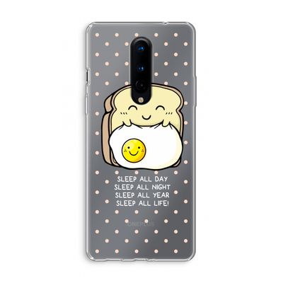 Sleep All Day: OnePlus 8 Transparant Hoesje