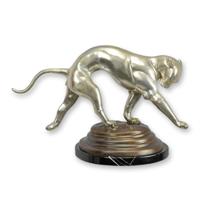 A BRONZE SCULPTURE OF A WALKING JAGUAR A BRONZE SCULPTURE OF A WALKING JAGUAR