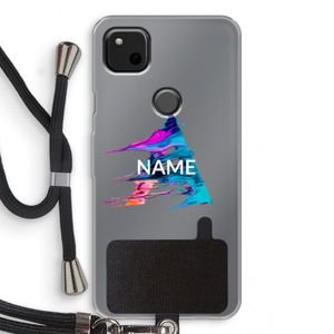 Abstract Spectrum: Pixel 4a Transparant Hoesje met koord
