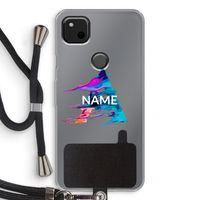 Abstract Spectrum: Pixel 4a Transparant Hoesje met koord