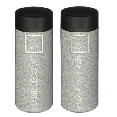 Atmosphera decoratie zand - 2x - lichtgrijs - 750 gram - Zandkorrels/hobby vulmateriaal