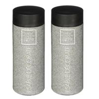 Atmosphera decoratie zand - 2x - lichtgrijs - 750 gram - Zandkorrels/hobby vulmateriaal
