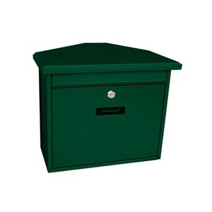 Basic wandbrievenbus met krantenvak Zamoran - groen