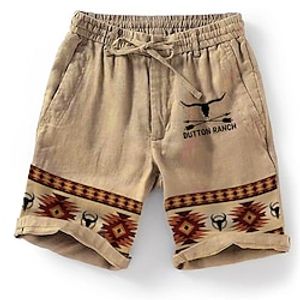 Voor heren Korte broek Zomer korte broeken Strandshorts Trekkoord Elastische taille 3D-afdrukken Grafisch Geometrisch patroon Ademend Zacht Korte Casual Dagelijks Feestdagen Ontwerper Etnische stijl Lightinthebox