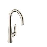 Hansgrohe Talis S 260 eengreeps keukenmengkraan geborsteld staal 72810800 - thumbnail