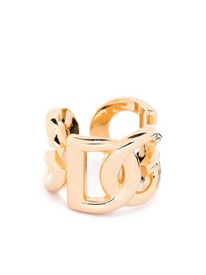 Dolce & Gabbana bague à logo - Or