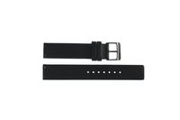 Horlogeband Obaku V139L Leder Zwart 16mm - thumbnail
