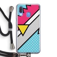 Pop Art #3: Samsung Galaxy A40 Transparant Hoesje met koord