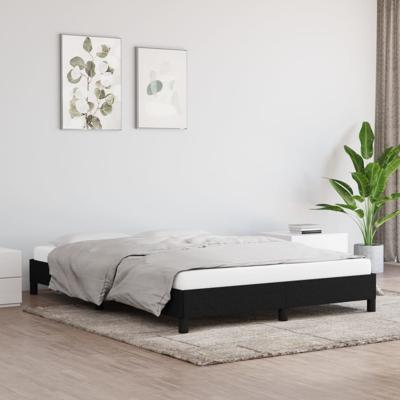 Bedframe zonder matras stof zwart 140x190 cm