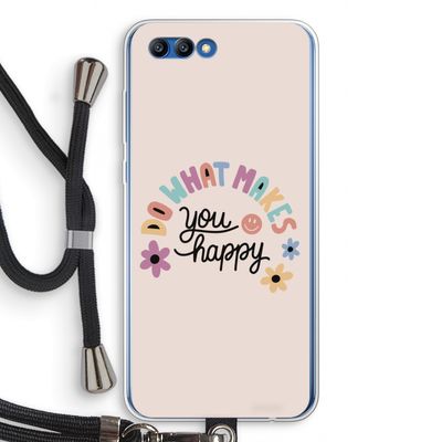 Happy days: Honor 10 Transparant Hoesje met koord