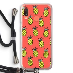 Ananas: Samsung Galaxy A20e Transparant Hoesje met koord