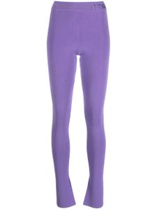 Patrizia Pepe pantalon à taille à logo - Violet