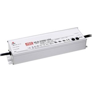 Mean Well HLG-240H-48A LED-driver, LED-transformator Constante spanning, Constante stroomsterkte 240 W 5 A 48 V/DC PFC-schakeling, Overbelastingsbescherming,