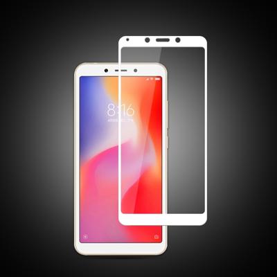 mocolo 0.33 mm 9H 2.5 D Silk print gehard glas film voor Xiaomi Redmi 6 (wit)