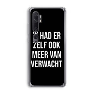 Meer verwacht - Zwart: Xiaomi Mi Note 10 Pro Transparant Hoesje