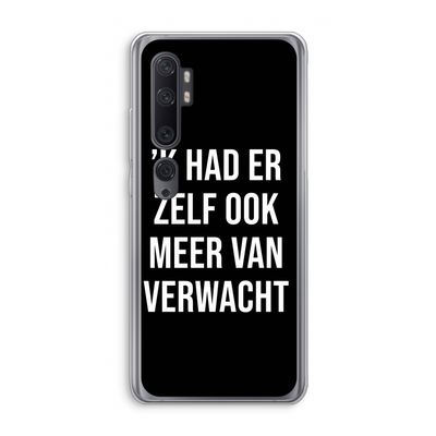 Meer verwacht - Zwart: Xiaomi Mi Note 10 Pro Transparant Hoesje