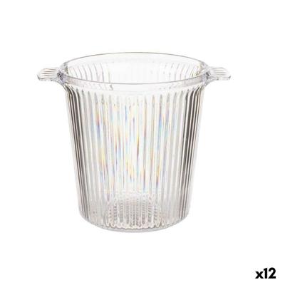 IJsemmer Leknes Transparant polyestyreen Strepen 16,5 x 17 x 21 cm (12 Stuks)