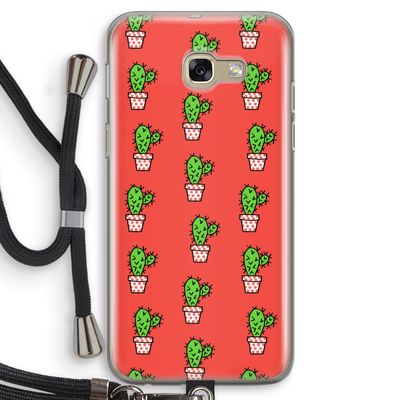 Mini cactus: Samsung Galaxy A5 (2017) Transparant Hoesje met koord