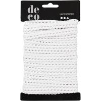Creativ Company Kanten lint, b: 10 mm, wit, 10 m/ 1 rol