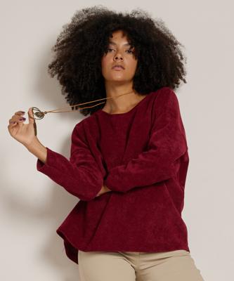 rib velvet top met ketting rib velvet top met ketting