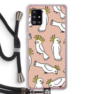 Papegaai: Samsung Galaxy A51 5G Transparant Hoesje met koord