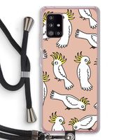 Papegaai: Samsung Galaxy A51 5G Transparant Hoesje met koord
