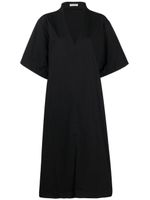 St. Agni robe-chemise à col v - Noir