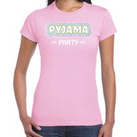 Verkleed T-shirt voor dames - pyjama party - roze - carnaval - foute party - thumbnail