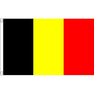 Vlag van Belgie in klein formaat - 60 x 90 cm - landen vlaggetjes