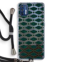 Moroccan tiles: Motorola Moto G9 Plus Transparant Hoesje met koord