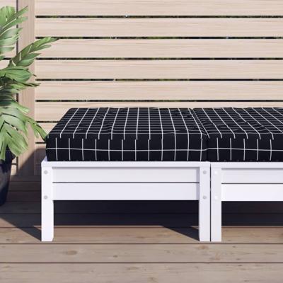 VidaXL Palletkussen geruit 60x60x8 cm oxford stof zwart