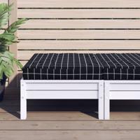 VidaXL Palletkussen geruit 60x60x8 cm oxford stof zwart