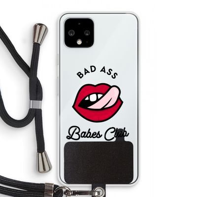 Badass Babes Club: Pixel 4 Transparant Hoesje met koord