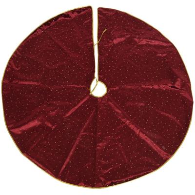 Kerstboomrok / kerstboom kleed - velvet rood - van stof - Dia 120 cm