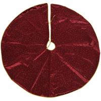 Kerstboomrok / kerstboom kleed - velvet rood - van stof - Dia 120 cm