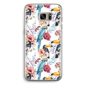 Bloemen tukan: Samsung Galaxy S7 Edge Transparant Hoesje