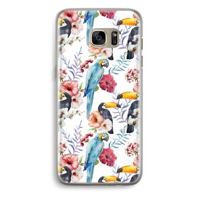 Bloemen tukan: Samsung Galaxy S7 Edge Transparant Hoesje