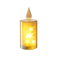 Leonardo Autentico Kaarslamp met ledverlichting 21 cm goud