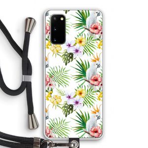 Gele kuif: Samsung Galaxy S20 Transparant Hoesje met koord