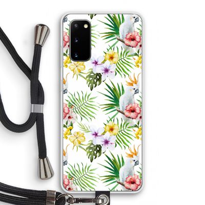 Gele kuif: Samsung Galaxy S20 Transparant Hoesje met koord