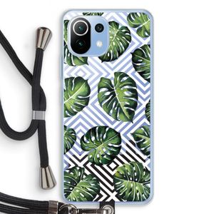 Geometrische jungle: Xiaomi Mi 11 Lite Transparant Hoesje met koord