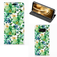 Samsung Galaxy S8 Smart Cover Orchidee Groen - thumbnail