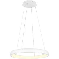 LED Hanglamp 59W - Aanpasbare Kleur & Dimbaar - Mat Wit Metaal