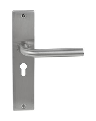 Deurklink Trevo rvs basis op langschild PC55