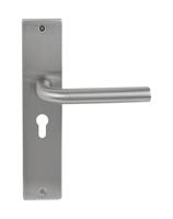 Deurklink Trevo rvs basis op langschild PC55