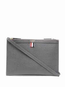 Thom Browne sac à bandoulière à double zips - Gris