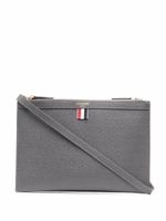 Thom Browne sac à bandoulière à double zips - Gris - thumbnail