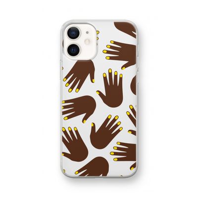 Hands dark: iPhone 12 mini Transparant Hoesje